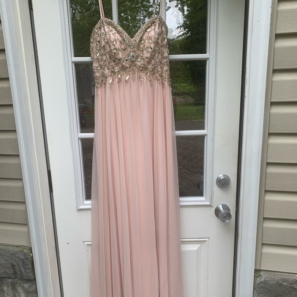 Sequin pink prom dress - flowy & super comfortable